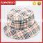 A-1539 fashion fishing plaid bucket hat outdoor plaid pattern bucket cap holiday plaid travel bucket hat