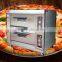 kitchen bakery equipment /2 deck 4 trays gas pizza oven with ceramic stone