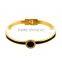 Men And Women Stainless Steel Yellow Gold Bracelet Carving Roman Numerals Lover Cuff Bangles