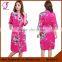 2404 Women Peacock Pattern Two-piece set Satin Robe