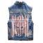 Hot Sale Ripped Jeans Vest For Men Printed Vest