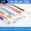 Newest Colorful Noodle Flat Magnet Micro USB Cable Charger Data Sync Cable for iPhone4/iPhone 5/Andriod smartphone