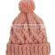 pastel bobble chunky knitted custom beanie hat