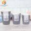Company logo Printed Disposable Ripple Wall Coffee Paper Cup with Lids