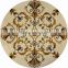 Wholesale round shape waterjet inlay home marble floor design