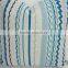 Custom plain throw sofa car decorative pillow with blue geometric print