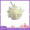 Hand made Artificial Flowers White Rose Head For Decoration