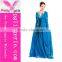 Blue Sexy Dress Long Evening Gown For Mature Woman