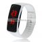 Sports style unisex silicone led light wristwatch electronic watch