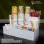 Acrylic coffee cup lid condiment organizer