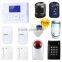 kingeye-security 30 wireless zones+8 wired zones gsm pstn dual network burglar alarm system