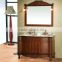 WTS1202 48 inch french style double sinks brown color Bathroom Vanity with option marble countertops