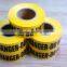 Popular ! Yellow caution warning tape non-adhesive