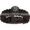 Fashion Self Resue Survival wholesale paracord wristband with fire starter buckle compass