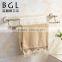 Fresh Design Zinc Alloy and Ceramic Gold Finishing Wall-mounted Bathroom Accessories Double Towel Rails-11725