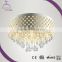 modern E14 crystal decoration white ceiling light, crystal ceiling lamp