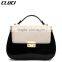 leather women hand bags satchel tote bag black