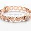 2016 Fancy stainless steel rose gold crystal bangel cuff wedding jewelry for women
