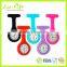 Water Transfer Prining Colorful Silicon Nurse Watch, Digital Nurse Watch, Doctor Watch, Pocket Watch