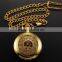 Fashion Skeleton Gold Case Roman Dial Mens Mechanical Pocket Watch