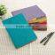 Fashion colored business writing leather A5 pu note book with elastic band