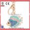 Fashion Tropical fish Diamond Kirsite Keychain For wedding gift