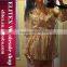 Wholesale fashion stock sexy black golden spangle woman party dress