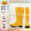Yellow black PVC Safety gumboots ,comfortable PVC work Boots,cheap safety shoes