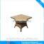 leisure synthetic rattan furniture outdoor patio wicker table with palstic wood