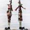 Creative color painting resin reindeer figurines christmas decoration