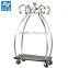 Stainless Steel Hotel Luggage Cargo Trolley 4 Wheels