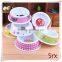 OEM Plastic pp pet bowl/dog bowl/cat round bowl with beautiful prints wholesale