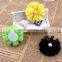 handmade chiffon flower with pearl beads center for kids hair accessories for baby girl