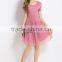 New style crumple shell 3d flower splicing dresses for woman