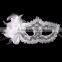 white flower feather lace ball mask elegant white feather lace headdress party mask white masquerade mask 2016