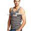 High quality mens classic stripes eco-friendly stringer tank tops