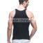 Stretch comfortable black plain sport tank tops