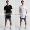 custom wholesale special cool men o-neck T-shirt and short sleeved with back zip fastener