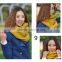 New arrival different color choice fashion design high quality acrylics material solid infinity hijab scarf for ladies
