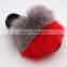 Myfur Fashionable Design Multi Fox Fur Slippers Fur Slides for Girls