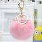 Myfur Rabbit Fur Ball Plush Fur KeyChain POM POM Keychain Tassel Pompom Car Bag Keychain