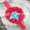 Latest Designs baby elastic headband Wholesale, Ruffled satin flower headband for kids