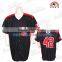 100% polyester Black Short Sleeve Full Button UP Mens Baseball Jersey/custom baseball jersey