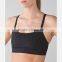 Women's Medium Support Strappy Back Energy Nylon Yoga Tops Workout Sports Bra Dry Fit