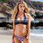 Women's Beach Strappy Reversible Bottom Bikini Set
