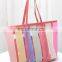 multi function colorful beautiful rainbow beach bag