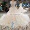LS00284 cap sleeves vietnam bridal gown wedding dress back lace applique long train white lace wedding saree