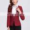 Fashion Wine Red Women Blazer Professional Business Top Pant Suit for Office Lady