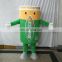 Green inflatable advertising mascot costume custom can costume plush mascot costume