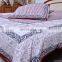 Indian Hand Block Printed Double Bed Sheet With Pillow Covers Handmade Floral Bed Cover Cotton Bedding